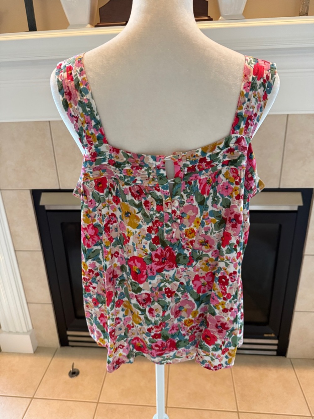 NATURAL LIFE Pink Multi Floral Square-Neck Camisole - Picture 4 of 5